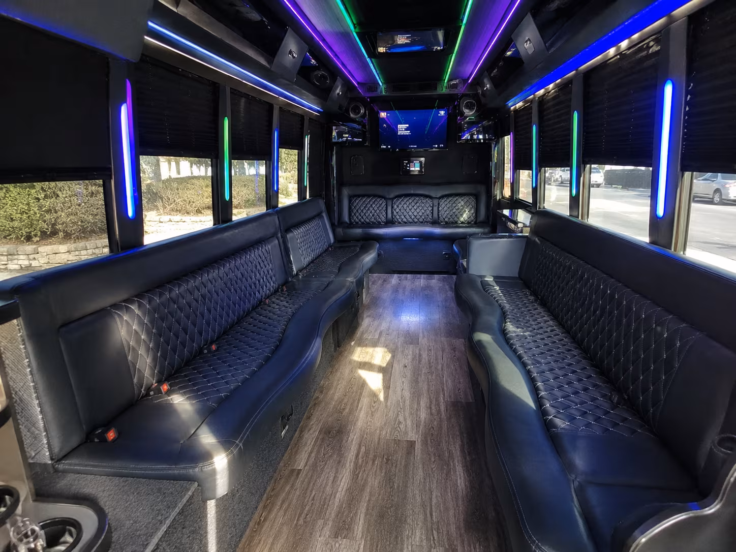 san antonio 15 passenger party bus interior
