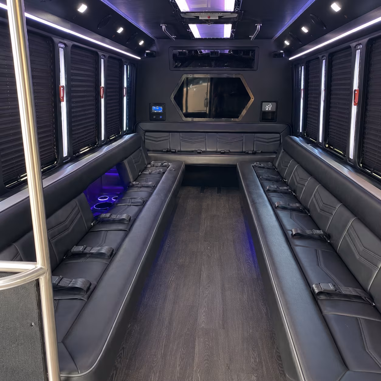 san antonio 18 passenger party bus interior