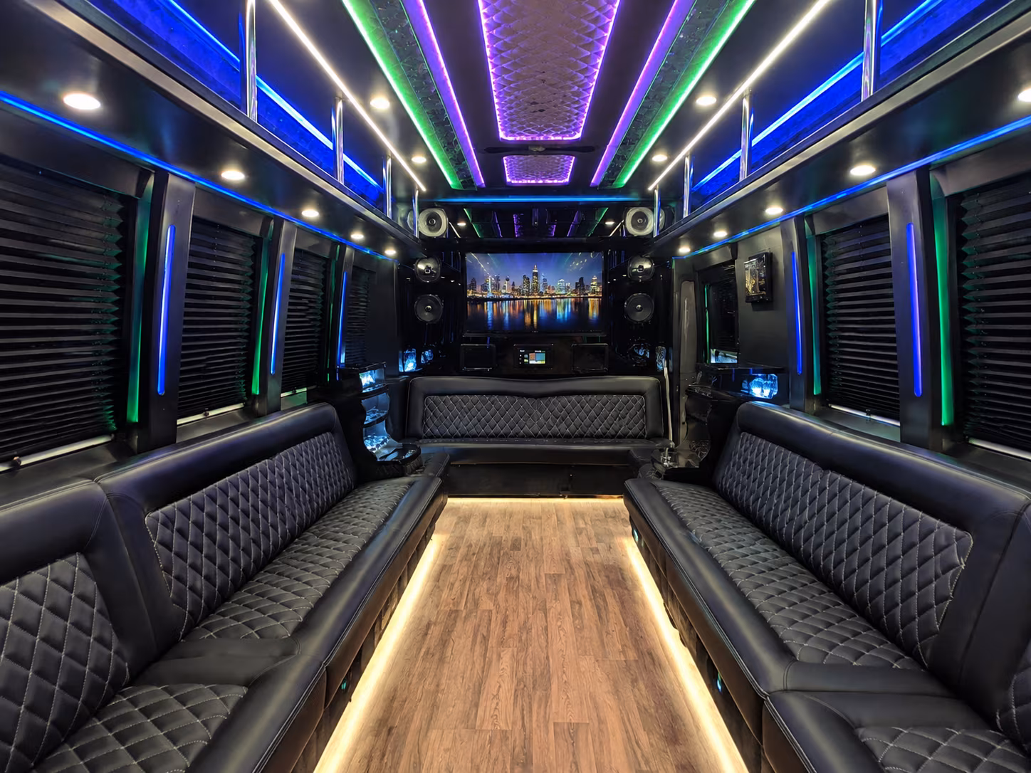 san antonio 25 passenger party bus interior