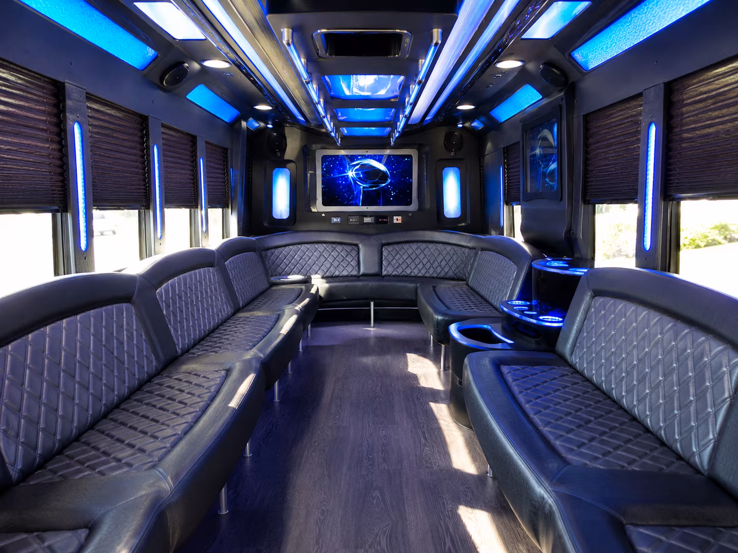 san antonio 28 passenger party bus inside