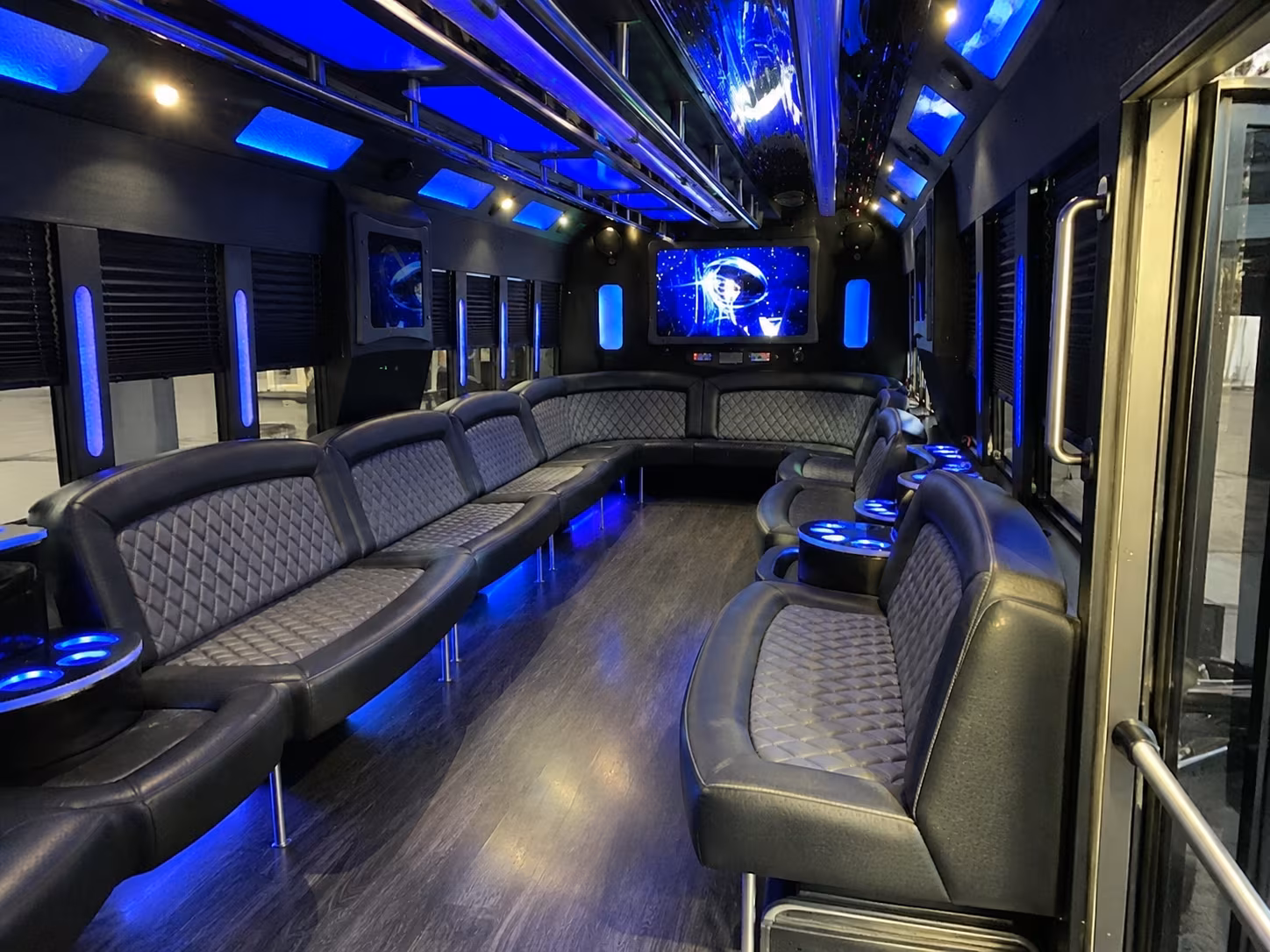 san antonio 28 passenger party bus interior
