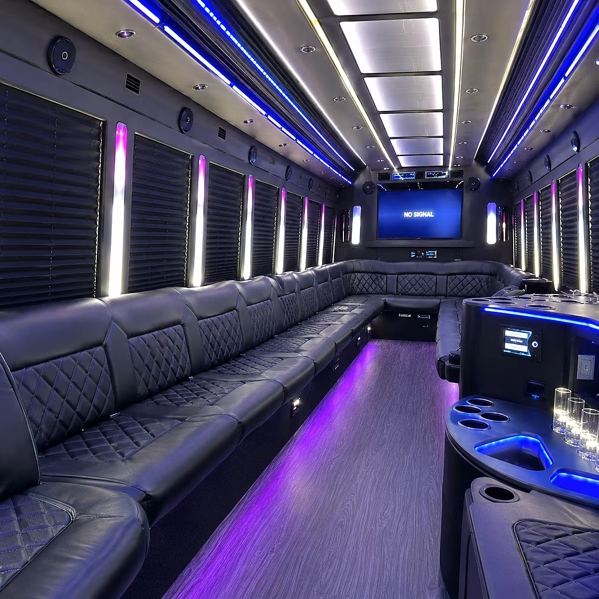 san antonio 30 passenger party bus inside
