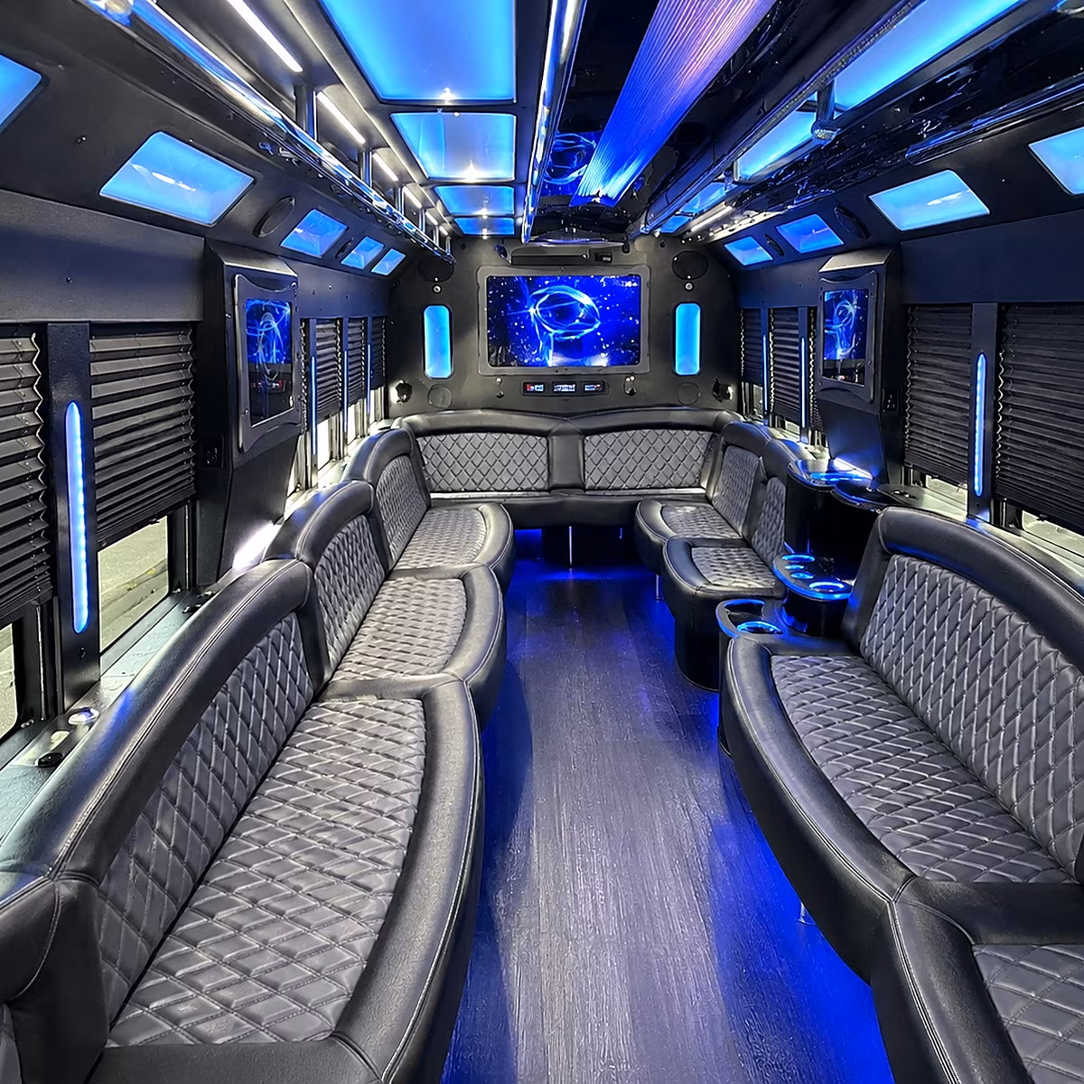 san antonio 50 passenger party bus interior