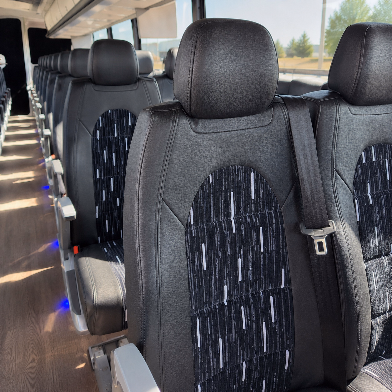 san antonio charter bus rental interior